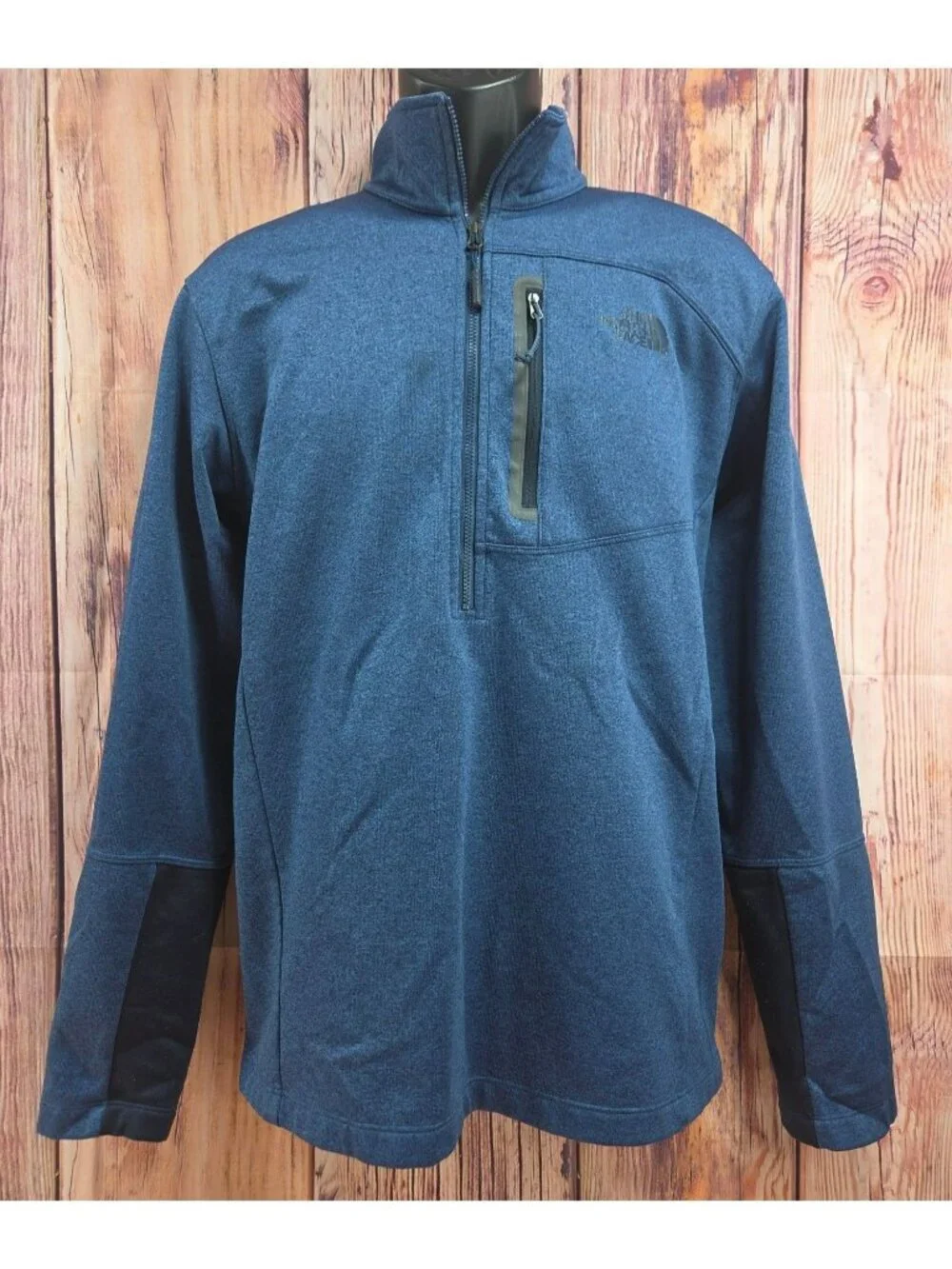 The North Face Blue Quarter-Zip Pullover Jacket Large